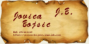 Jovica Bojšić vizit kartica